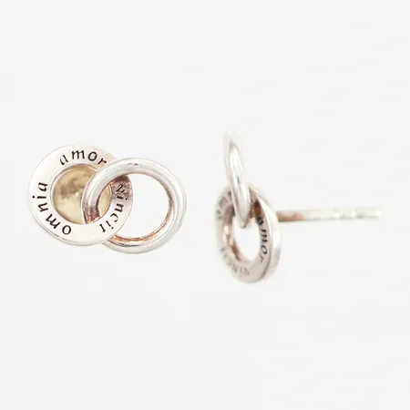 Örhängen Efva Attling Mini Twosome, 11x11mm, ett stopp saknas, silver 925/1000 Vikt: 1,6 g