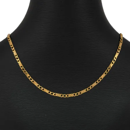 Halskedja, 18K guld, Balestra Italien, svensk kontrollstämpel, längd 51,5 cm, bredd 3 mm, fint skick Vikt: 11,7 g