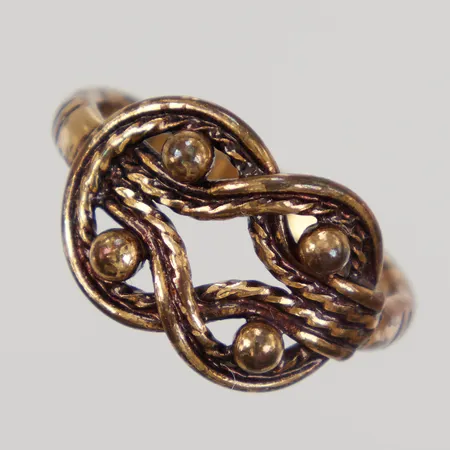 Ring Kalevala Teljänneito, stl 17¾, bredd 2,9-12mm, design Germund Paaer, brons