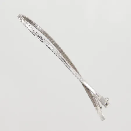 Armband halvstelt med mönsterdekor 19cm, bredd 2,7mm, ojämnheter/brott, silver 925/1000 Vikt: 7,6 g