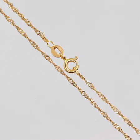 Kedja Singapore längd 42cm bredd 1,4mm 18K Vikt: 1,8 g