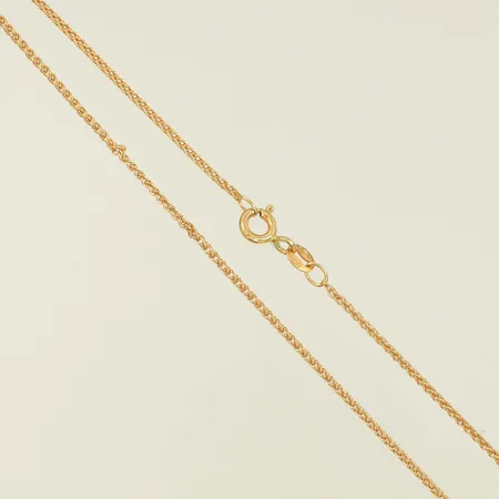 Halskedja längd 42cm, bredd 1mm, stämplad GHA, några defekta länkdelar, 18K, 2,9g Vikt: 2,9 g