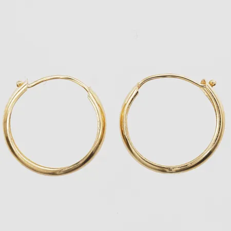 Örhängen creoler Ø15mm, bredd 3mm, 18K Vikt: 0,7 g
