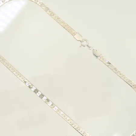 Halsband längd 42,5cm, bredd 5mm, Silver 925/1000, 17,7g Vikt: 17,7 g