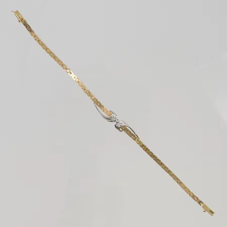 Armband tvåfärgat ca18cm 18K 7,7g.