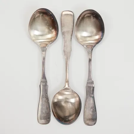 Skedar, 3st, Uppsala, 15,5cm, Silver 830/1000 Vikt: 102,6 g