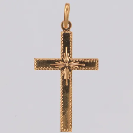 Hänge Kors längd 33,4mm bredd 16,5mm18K Vikt: 1,2 g