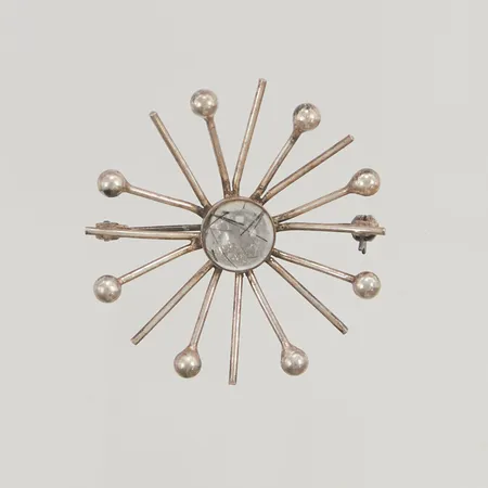 Brosch med sten bredd:45cm Silver S830/1000 6,9g.