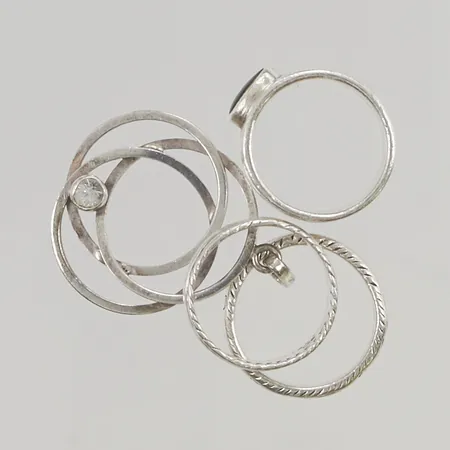 Ringar 3st stl16,5-17¾ 1 Hänge Silver S925/1000 15,5g.
