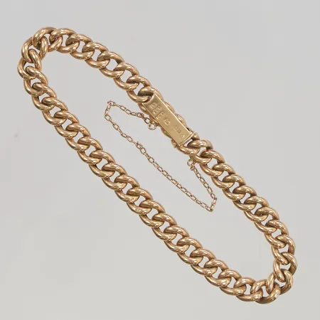 Armband ihålig Pansar 21cm bredd:6,8mm 18K 11,9g.