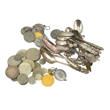 Parti silver, 400-925/1000, beräknad finvikt 399g Vikt: 399 g