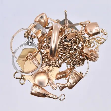 Diverse defekt guld, 18K. Vikt: 52,5 g
