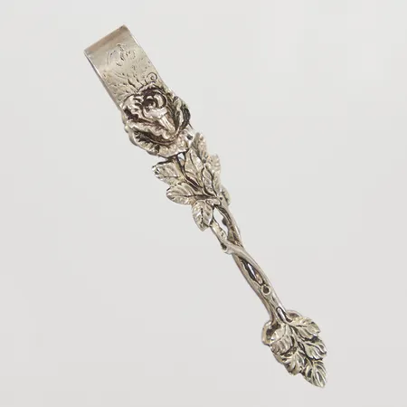 Sockertång rosmotiv, längd 8cm, 830/1000 silver Vikt: 12,9 g