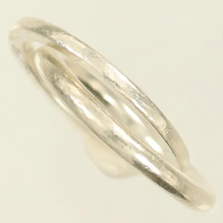 Ring Efva Attling "Twosome" stl ca 19, bredd 3-5mm, Silver 925/1000, 8,7g Vikt: 8,7 g