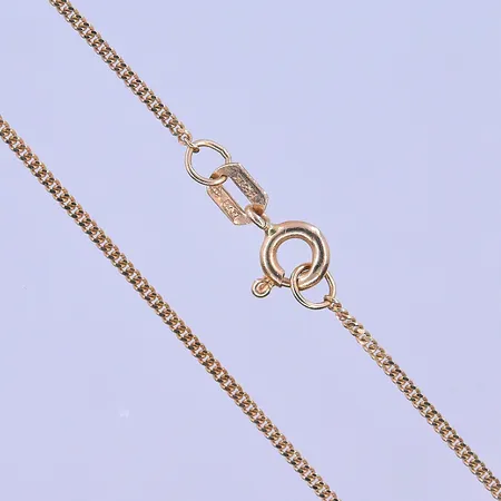 Kedja Pansar längd 38 cm, bredd 1 mm 18K. Vikt: 1,9 g