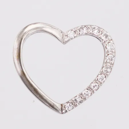 Hänge med vita stenar längd ca 20mm bredd ca 23mm 925/1000 silver Vikt: 4,5 g