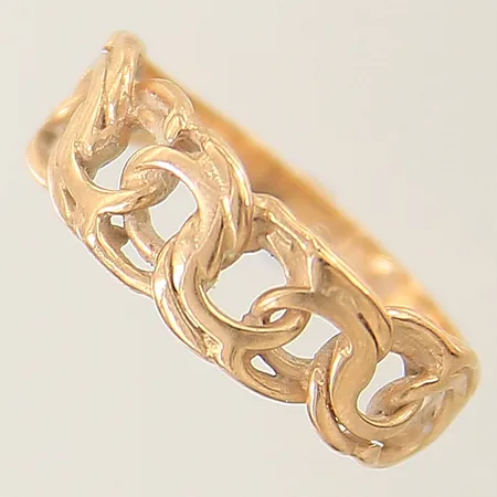 Ring Bismarck W&A stl:17 bredd 2,7-6,8mm 18K  Vikt: 2,8 g