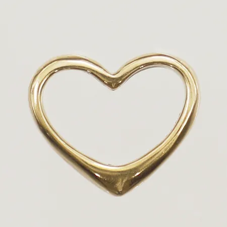 Hänge hjärta 14x12mm gravyr 18K Vikt: 1,6 g