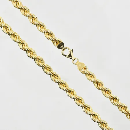 Kedja Cordell längd 49cm, bredd 6mm, ihålig länk, 18K. Vikt: 21,3 g