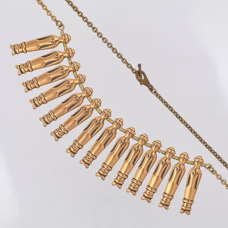 Collier Kalevala Nukkekääty 47,5cm längd gubbarna 31mm, brons