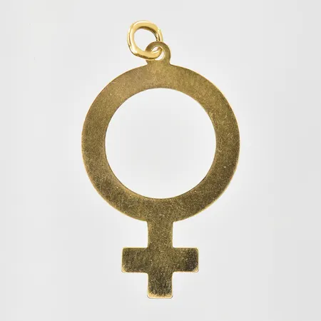 Hänge Venussymbol längd 30mm, bredd 17mm, 18K. Vikt: 1,1 g