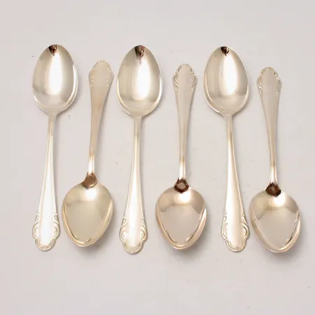 6st skedar Haga, Mema, silver 830/1000, 210,74g.