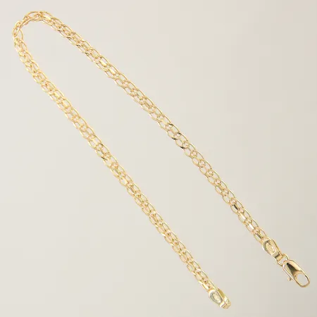 Armband längd GHA 18,5cm bredd 3mm något vriden länk 18K Vikt: 3,3 g