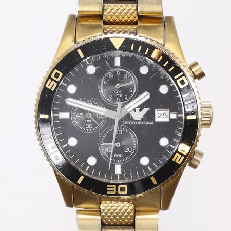 Herrur Emporio Armani, Ø44mm, #AR-5857, refnr:251109, datum, repigt glas, quartz, bruksskick, inga övriga tillbehör