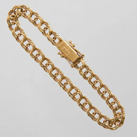 Armband Bismarck längd: 15,5cm, bredd: 5,2mm, GHA, 18K Vikt: 8,2 g
