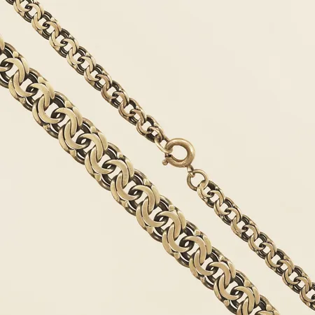 Collier Bismarck doserad längd 45cm bredd 8,7mm silver 830/1000 Vikt: 25,6 g