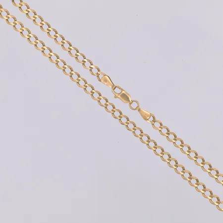 Kedja gles Pansar 55cm bredd 4mm, 14K Vikt: 10,8 g