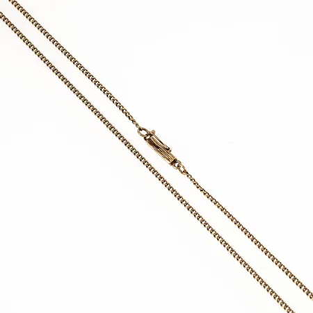 Kedja Pansar 48,5cm bredd 1,5mm, kistlås, defekt låstunga, 14K 3,4g.