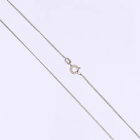 Halskedja pansarlänk längd 37cm bredd 1mm silver 830/1000 Vikt: 1,6 g