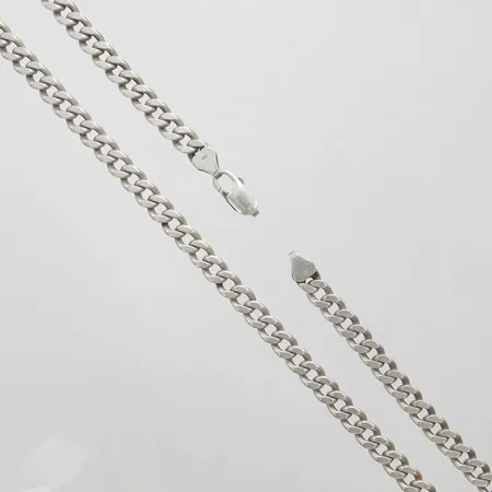 Kedja Pansar längd ca 50,5cm, bredd7mm, saknar ögla, 925/1000 silver Vikt: 54,3 g