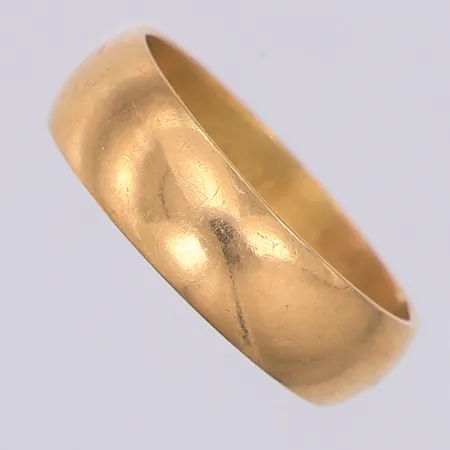 Ring slät stl:18, gravyr, 18K Vikt: 5,4 g