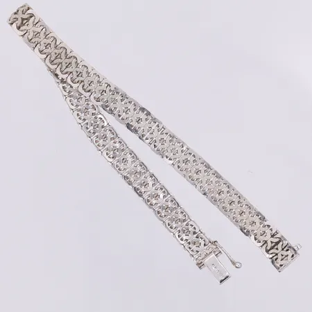Armband 19,8cm bredd 8mm, 835/1000 silver Vikt: 14,2 g