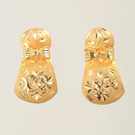 Örhänge med dekor 20x13mm 21K Vikt: 4 g