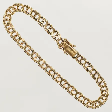 Armband Bismarck 19cm bredd 5,3mm defekt lås 18K Vikt: 10,7 g