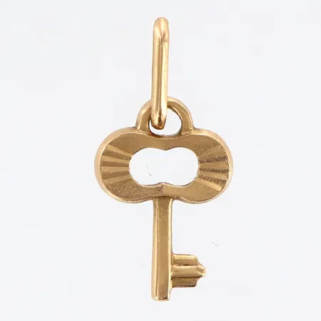 Hänge nyckel ca 12mm, räfflad, 14K Vikt: 0,8 g