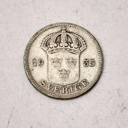 Mynt i silver, 600/1000, 4,91g.