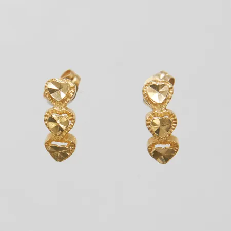 Örhängen hjärtan 11,5x4,4mm, 14K Vikt: 1,2 g