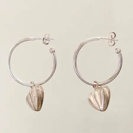 Örhängen creoler med berlocker 36x8mm silver 925/1000 Vikt: 8 g