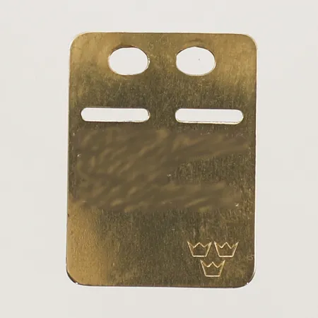 Hänge Id-bricka 23x17mm gravyr 18K Vikt: 1,6 g