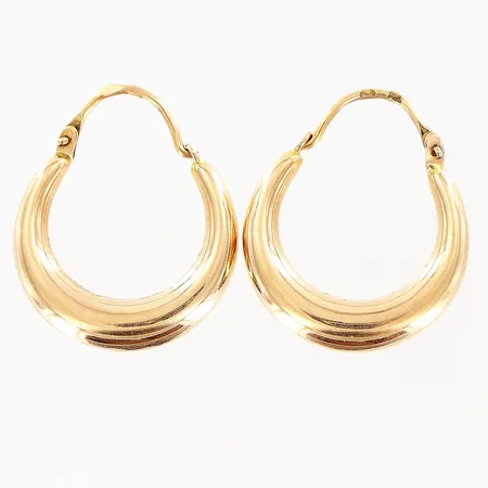 Örhängen creoler längd 20mm, bredd 3-4,5mm, 18K  Vikt: 2,5 g