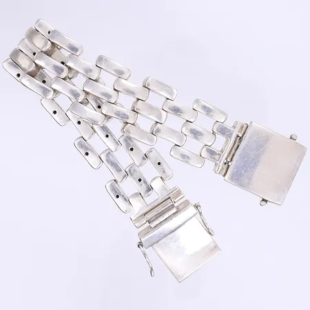 Armband längd 22cm bredd 26mm kistlås silver 925/1000 Vikt: 134,3 g