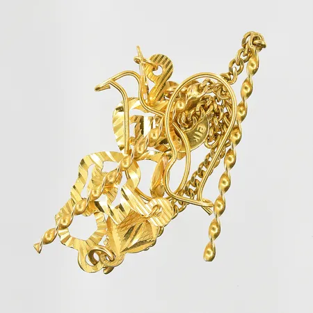 Diverse defekt guld, 21K. Vikt: 3,1 g