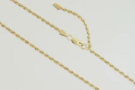 Halskedja cordell längd justerbar 47-51,5 cm, bredd 2 mm 18K Vikt: 12,3 g