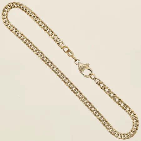 Armband Pansar 20,5cm bredd 3,3mm vitguld i behov av omrodinering 18K Vikt: 7,1 g