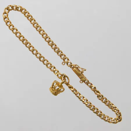 Armband pansar med berlock längd ca 20cm, bredd 3,5-14mm, 18K Vikt: 9,9 g