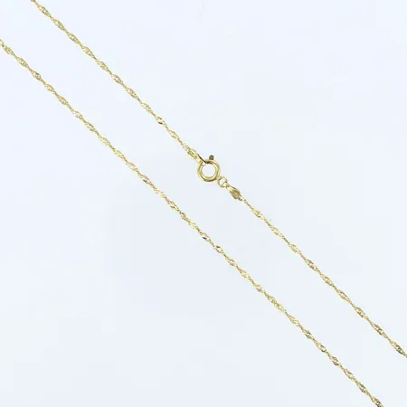 Kedja Singapore längd 40cm, bredd 1,5mm 14K Vikt: 1,6 g